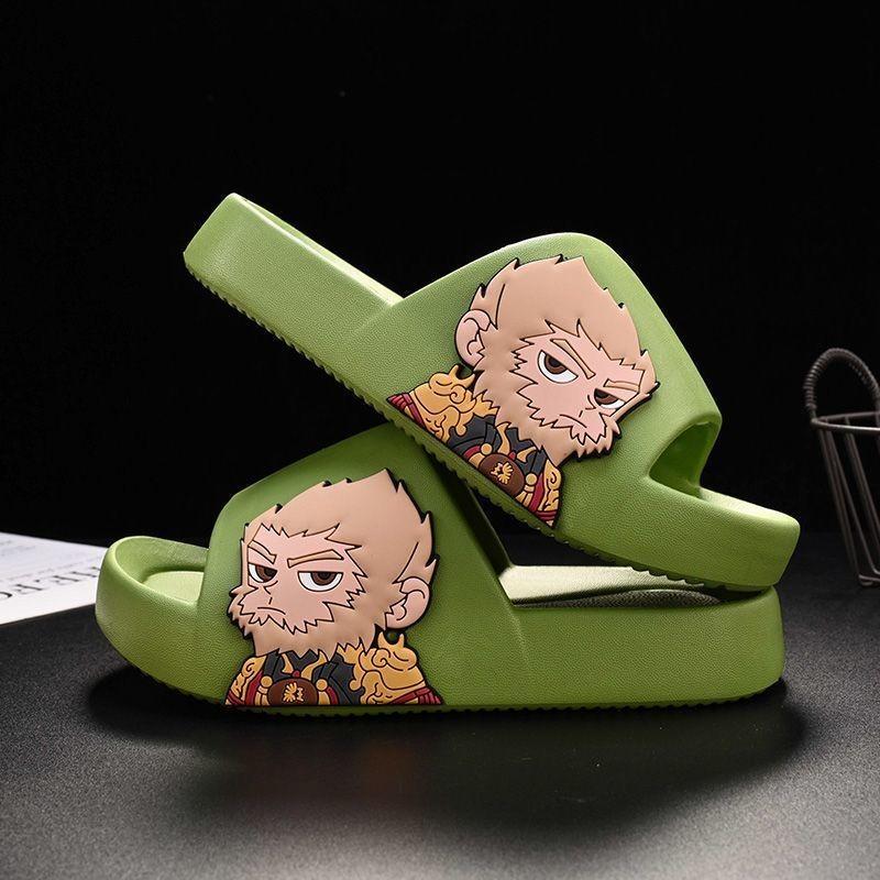 Comfortable And Lightweight Children's Slippers Featuring Black Myth Wukong Design For Indoor And Outdoor Use
