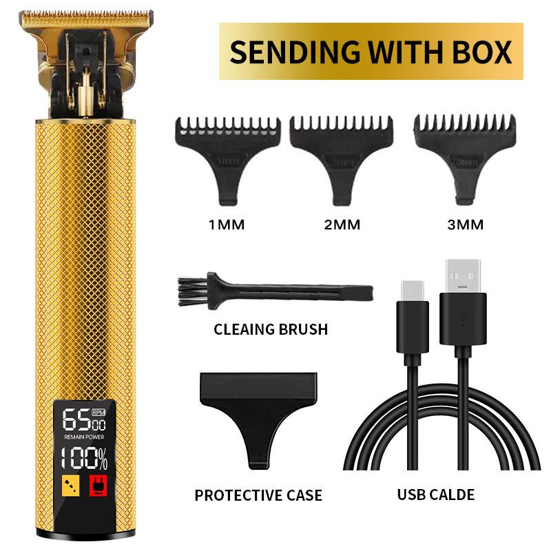 Kit Tondeuses et Tondeuses à Cheveux Professionnelles Vintage, Ensemble Rechargeable Sans Fil pour Coupe de Cheveux et Toilettage pour Hommes, Tondeuse à Barbe Avec