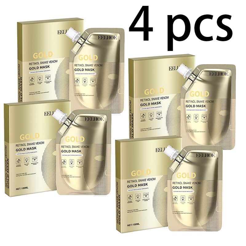 EELHOE Retinol Schlangengift Goldmaske Reinigung Haut Porenverfeinerung Aufhellung Verjüngung Feuchtigkeitsspendende Maske