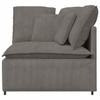 Modular Sofa Corner Module with Cushions Light Grey 100 Cm