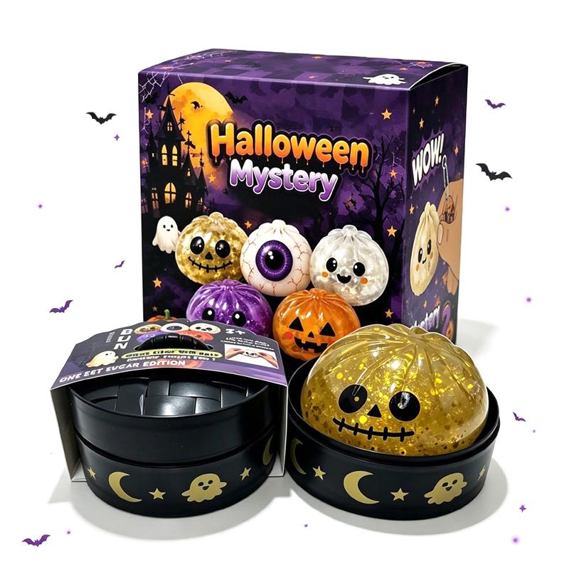 Halloween Mystery Toys Soft Material Pumpkin Ghost Eyeball Design for Toddlers Halloween Home Play Party Favors Small Surprise Gifts