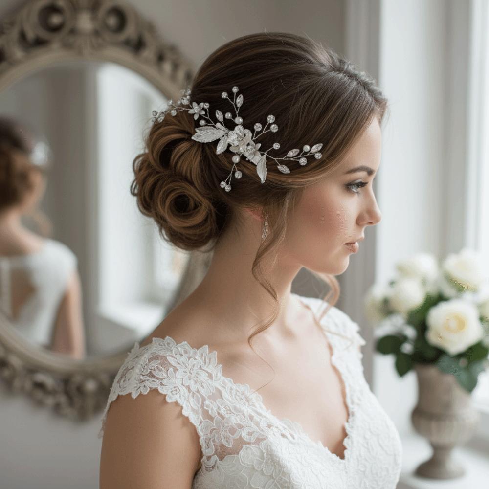 Luxury Crystal Hair Clip Elegant Wedding Hair Accessories Versatile Hair Ornaments  Formal Events