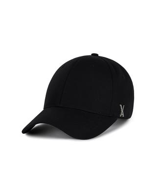 Bajal [Unisex] Studded Logo Oversized Ball Cap Black