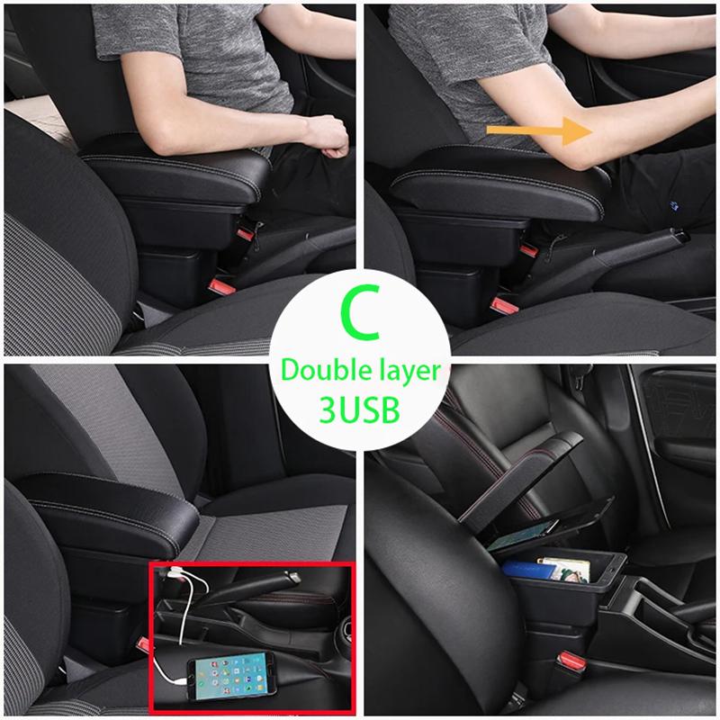 For MG3 armrest box For new MG3 car armrest box central storage box Interior modification charging car supplies right driver