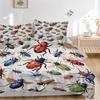 3pcs Insect Design Bedding Set, Including 1 Quilt Cover and 2 Pillow Shams, Without Filling, Soft and Comfortable Home Bedroom Fabric, Fashi
