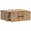 Wall Mounted Nightstand Artisan Oak Finish 49 X 34.5 X 20 Cm