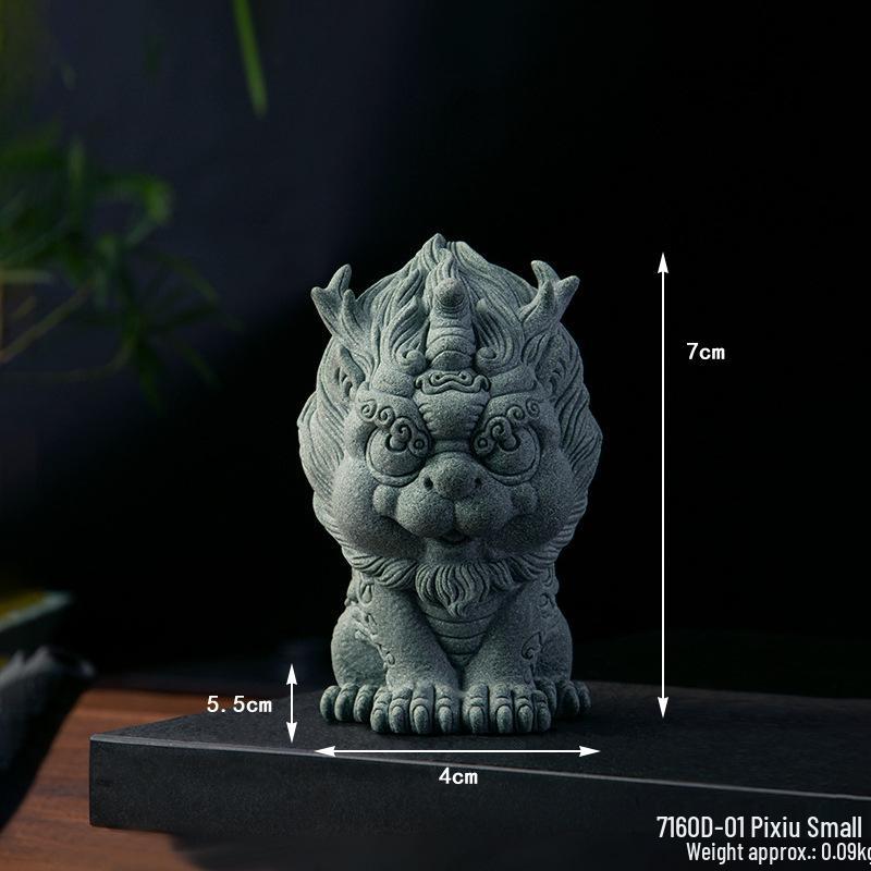 Porcelain Green Sandstone Buddha Ornament for Zen Fish Tank or Bonsai Display