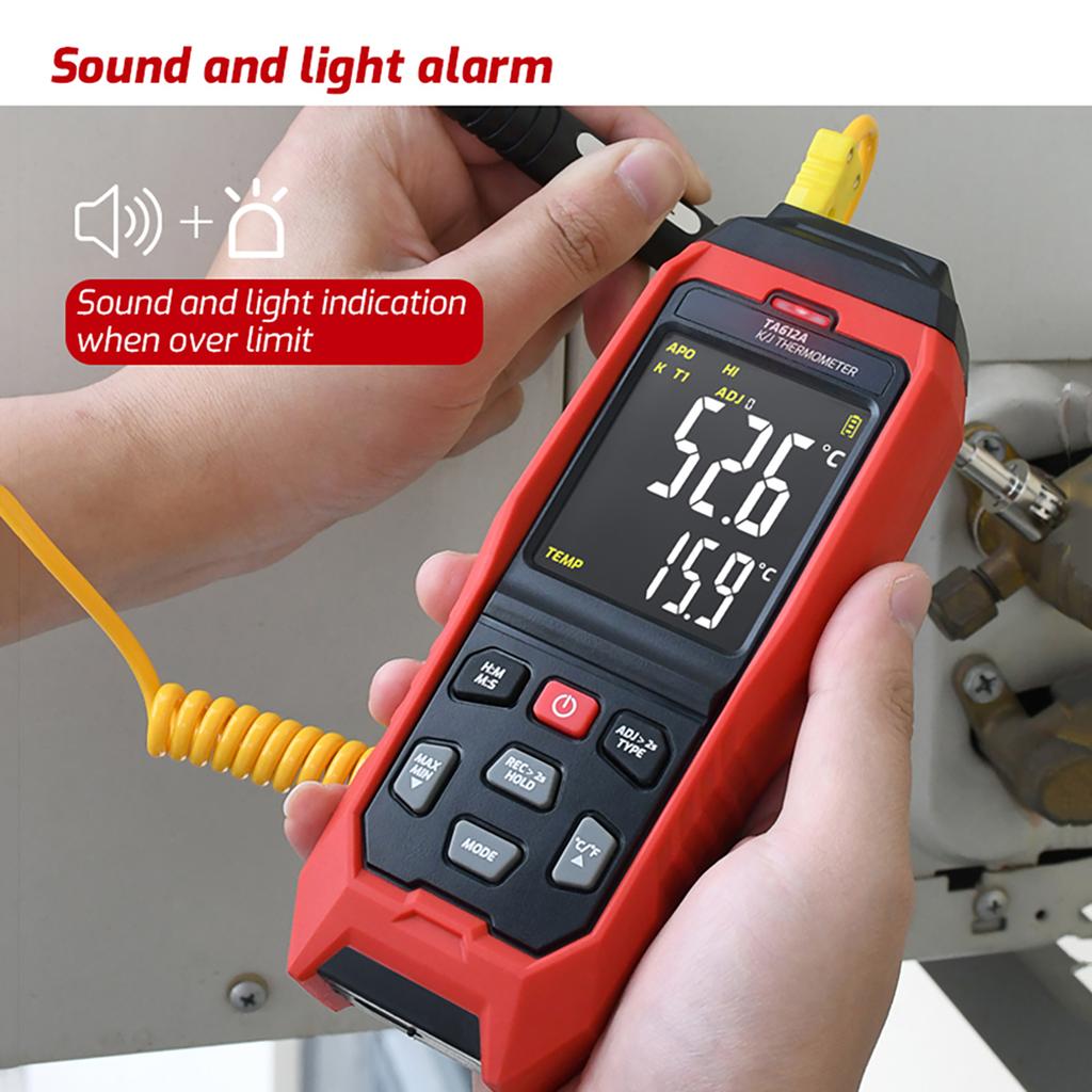 TASI TA612C 4 Channels K/ J Type Thermocouple Thermometer -200~1372/ -328~2501Stopień Fahrenheita Handheld Digital LCD Temperature Meter 5000 Groups