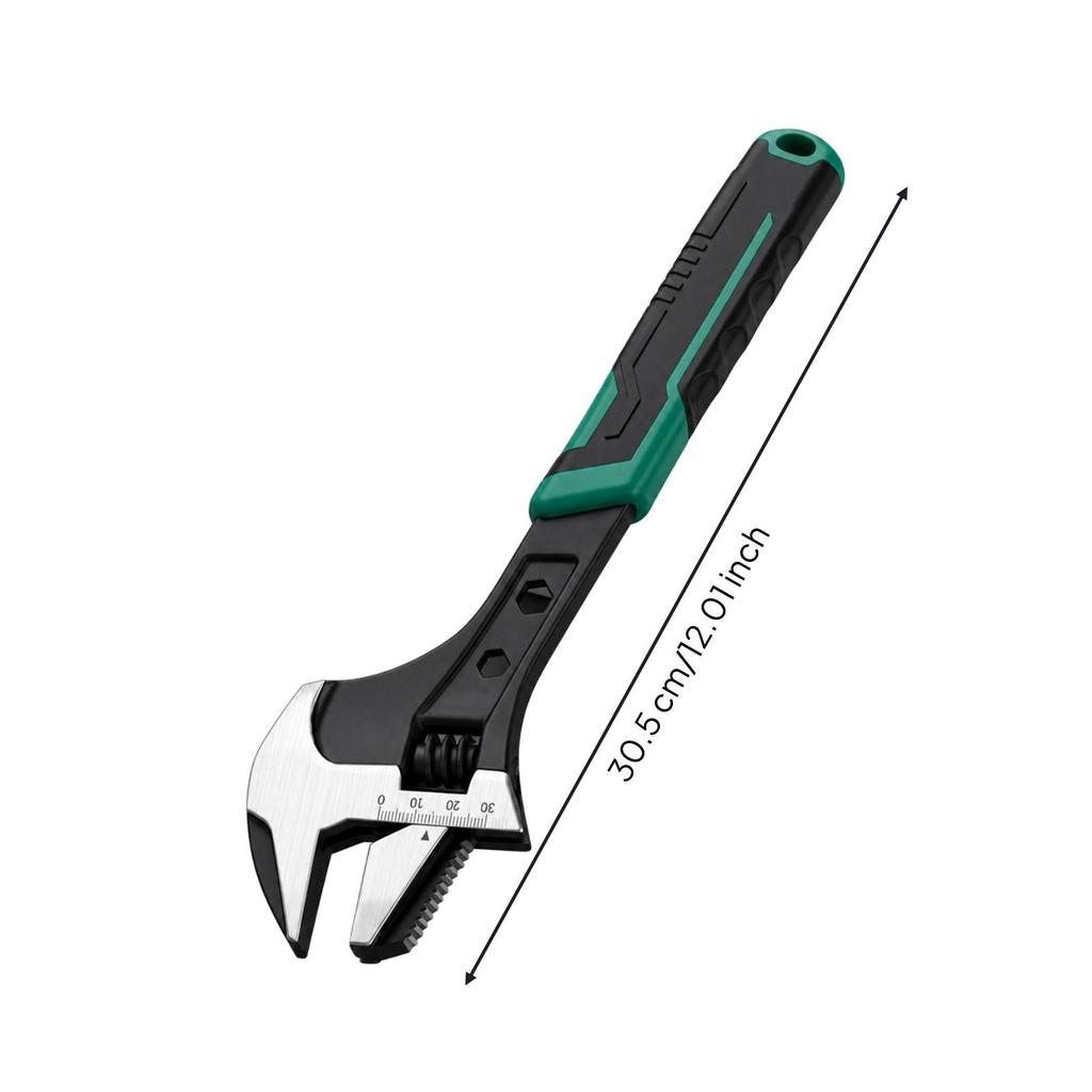 Multifunctional Adjustable Wrench NonSlip Grip with Side Hand Tool for Plumbers,