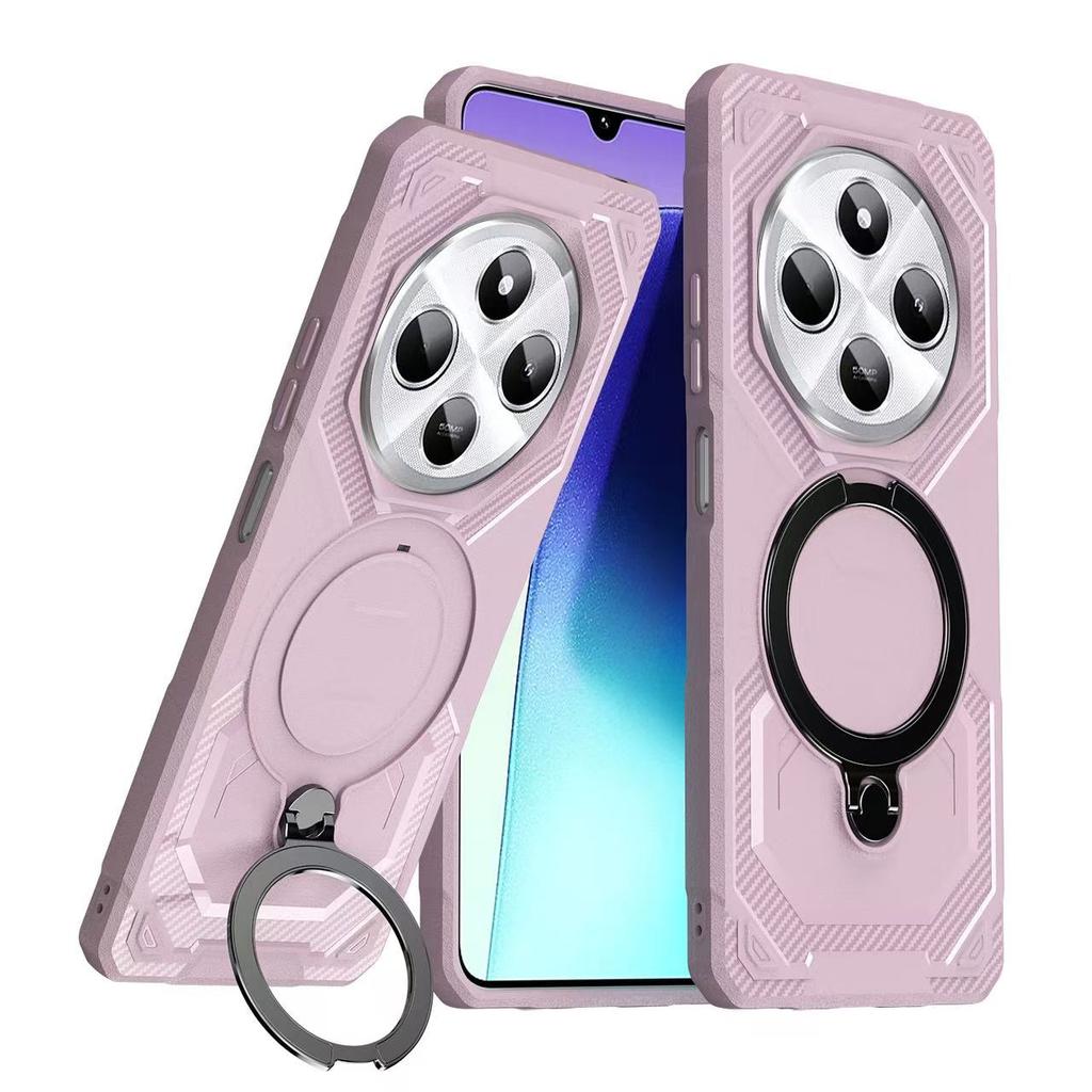 Case For Redmi 14C 360° Rotate Ring Stand Car Magnetic Shockproof Cover For Redmi Note 14 Pro Plus 4G 5G Protective Bracket Case