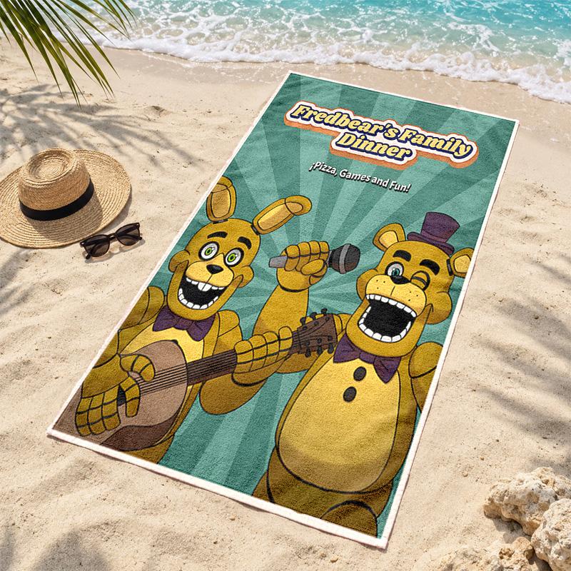 Five nights at freddy Microfiber Beach Towel Quick Dry Sand Free Lightweight Beach Towels for Travel Swimming Camping