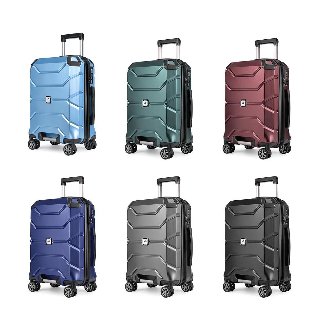 Large Capacity Lightweight Suitcase with Combination Lock & Silent Wheels, ABS+PC Material, All-Aluminum Drawbar for Simple Travel