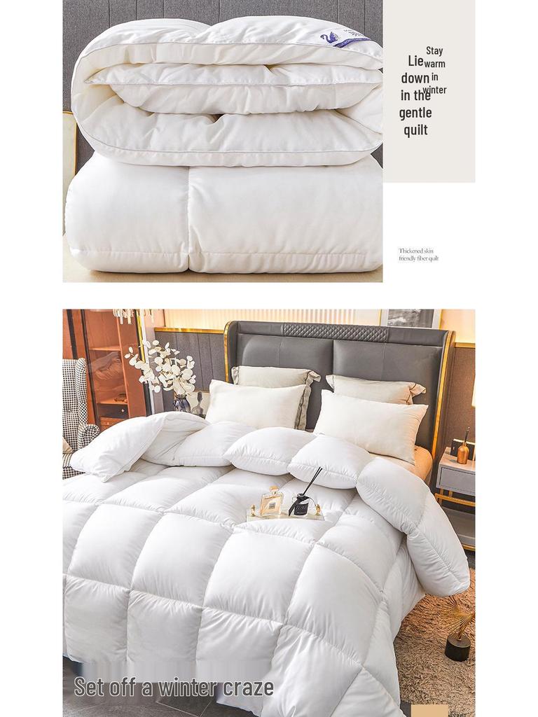 Luxurious Five-Star Hotel Quality Quilt – Winter Thick, Feather Silk Core, Summer Cool, Single/Double Sizes Available.