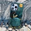 Forest Night Starry Sky Tree Moon Phone Case For Iphone 13 Mini 12 11 Pro Max 16 15 14 Pro Max Plus Shockproof Laser Back Covers