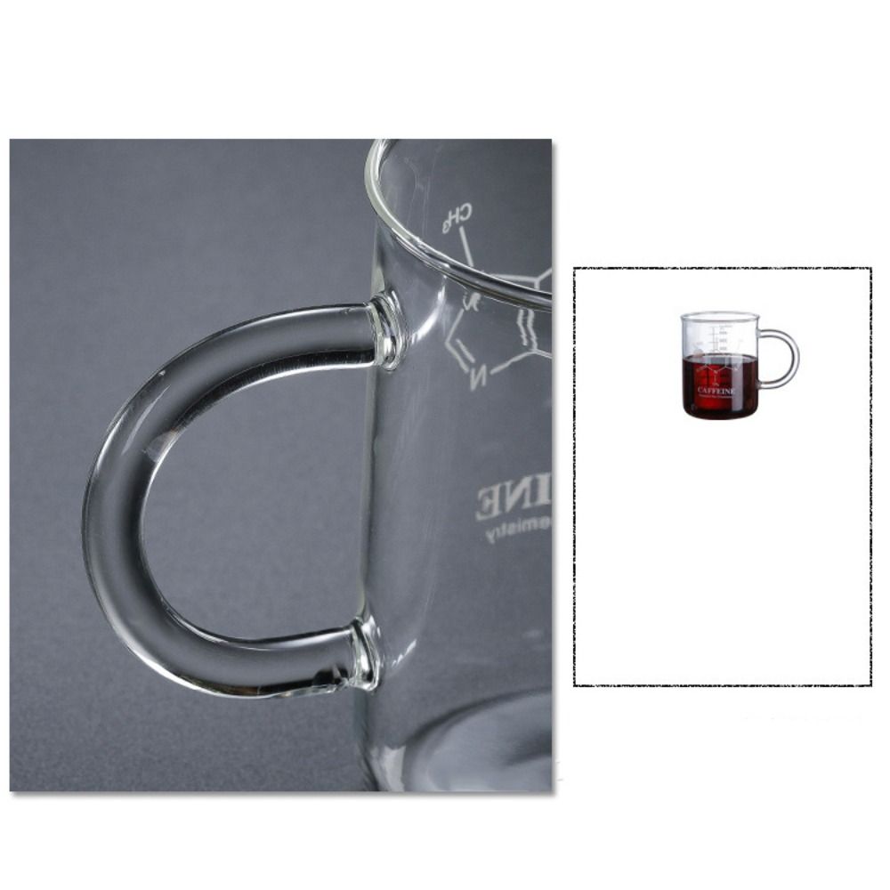 Transparent Coffee Mug Heat-resistant Tea Cup Drinkware Glass Graduated Cup  Juice