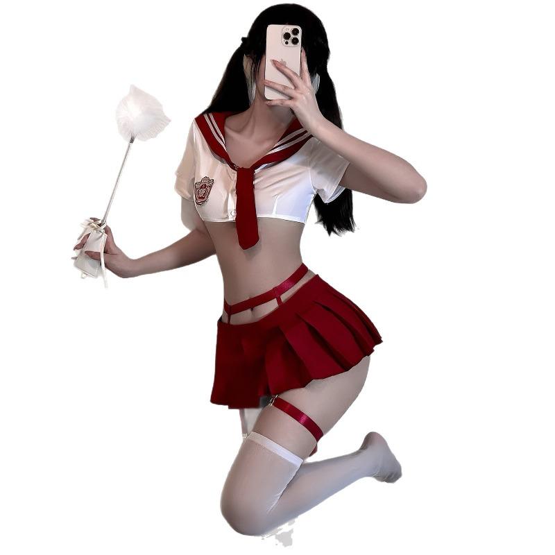 Sexy Lingerie Academy Pure Desire Buttocks Suit Sexy Pleated Skirt Super Short Buttocks Waist Sailor Uniform