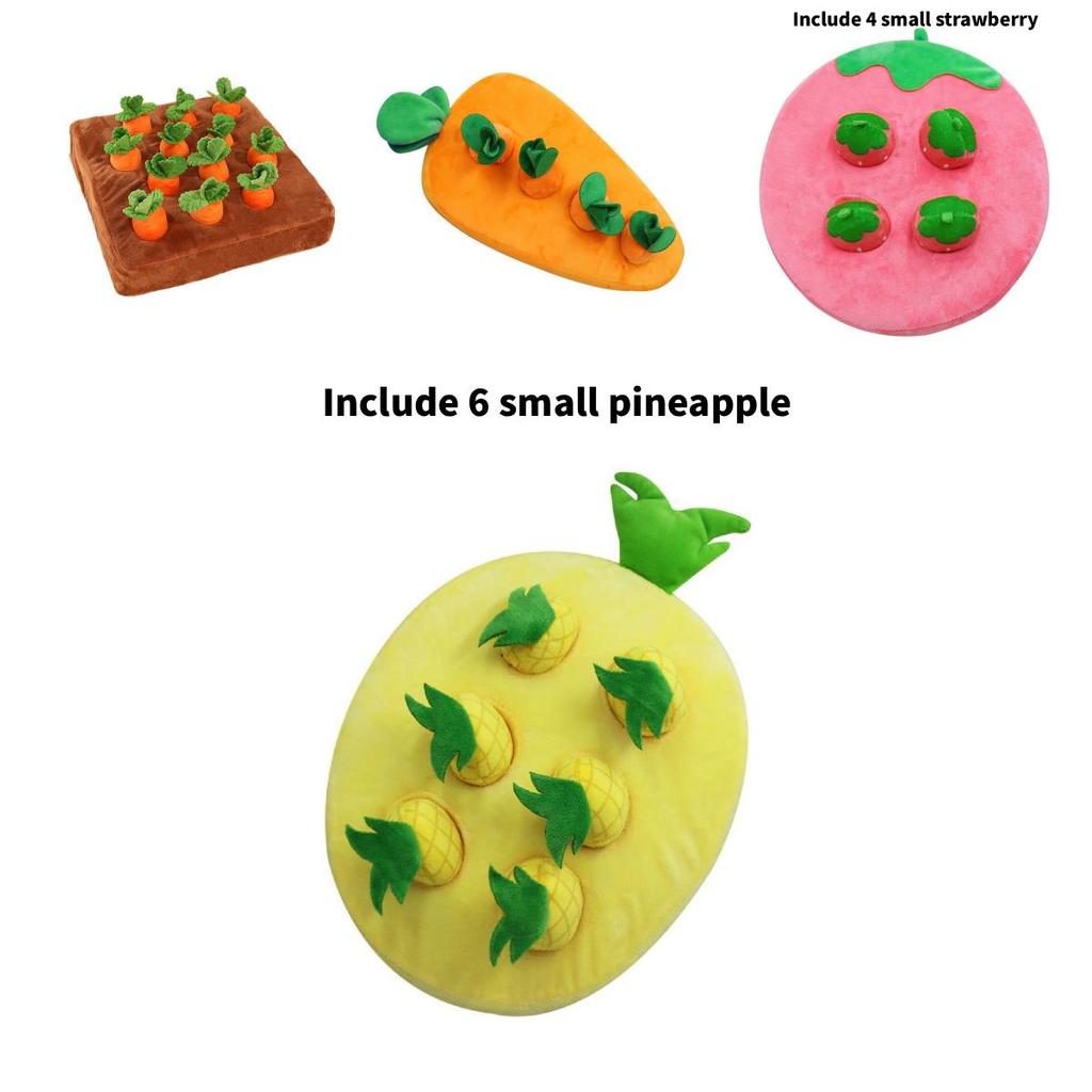 Soft Carrot Plush Toy For Early Education And Pet Chewing Play