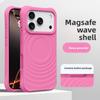 Capa Líquida de Silicone Magnética, Ondulada, para iPhone 17, Cobertura Total com Toque de Pele, Capa Protetora para Apple 16 Pro Max