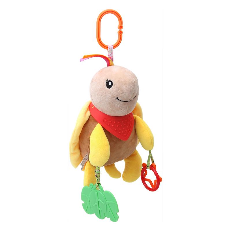 Cute Puppy & Rabbit Pacifier Doll - Colorful Plush Teether Toy with Crinkle Paper for Babies