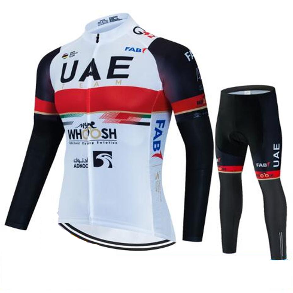 2026 Uae Pro Team Autumn Long Sleeve Cycling Jersey Set Bib Pants Ropa Ciclismo Clothing Bike Uniform Men Bicycle Clothes Mailllot