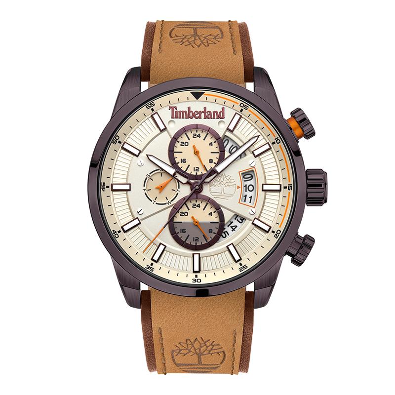 

Timberland Callahan Series Watch Quartz Movement Beige Dial Chronograph Outdoor Sports American Vintage Men watches TDWGF2102604 TDWGF2102602