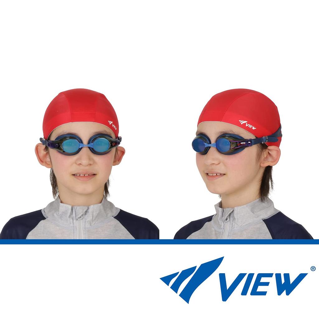 swimming goggles for elementary school students aged 6 to 12 years antibacterial mirror function V722JMR BKBL [View] Japanese-made old, model, type,
