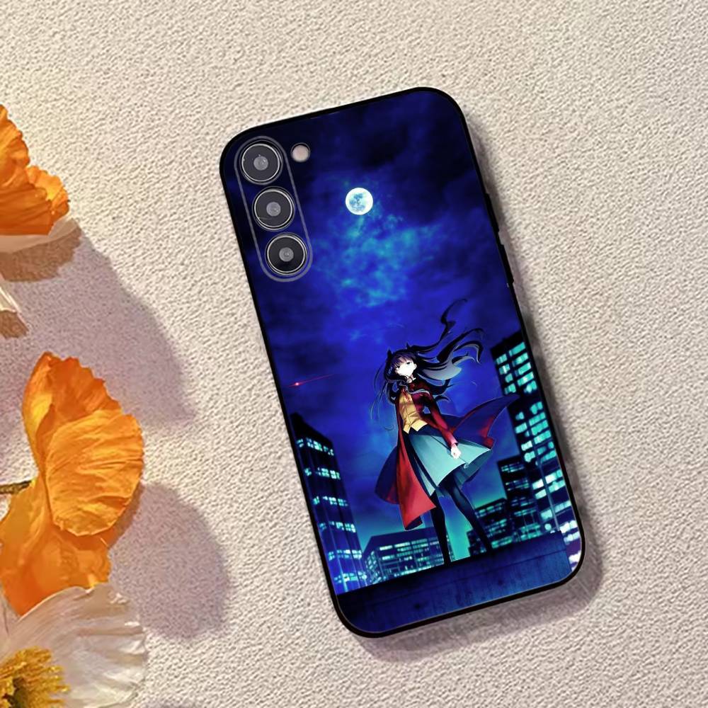 Game F-Fate Tohsaka Rin Saber Phone Case Black Silicone Soft For Samsung Galaxy A73,A72,A71,A70,A53,A52,A51