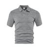 Men Short Sleeve Polo Shirt Geometric Jacquard Texture Casual Top