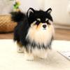 Cute Black Pomeranian Dog Plush Toys Soft Stuffed Simulation Animal Cute Pet Fluffly Puppy Babys Sleeping Pillow for Kids Girls