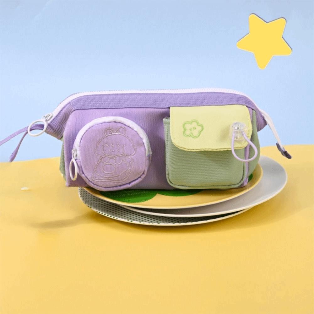 Simple Pencil Case Cartoon Stationery Bag Durable Pencil Bag Elementary School Students
