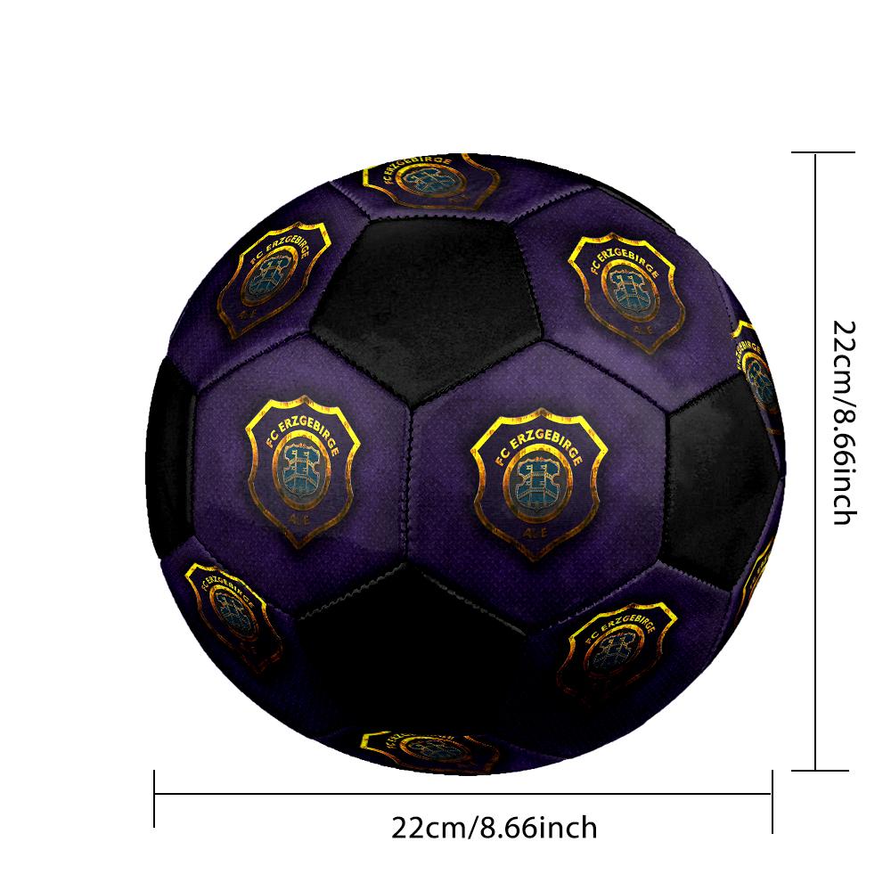 FC Erzgebirge Aue Soccer Ball Colorful All Ages Machine Stitched PVC Competition Ready Durable High-Bounce