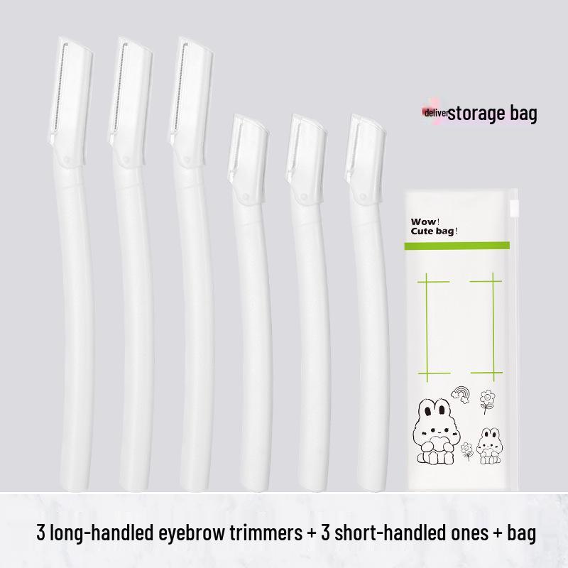 Stainless Steel Eyebrow Trimmer Set with Safety Razor Blade