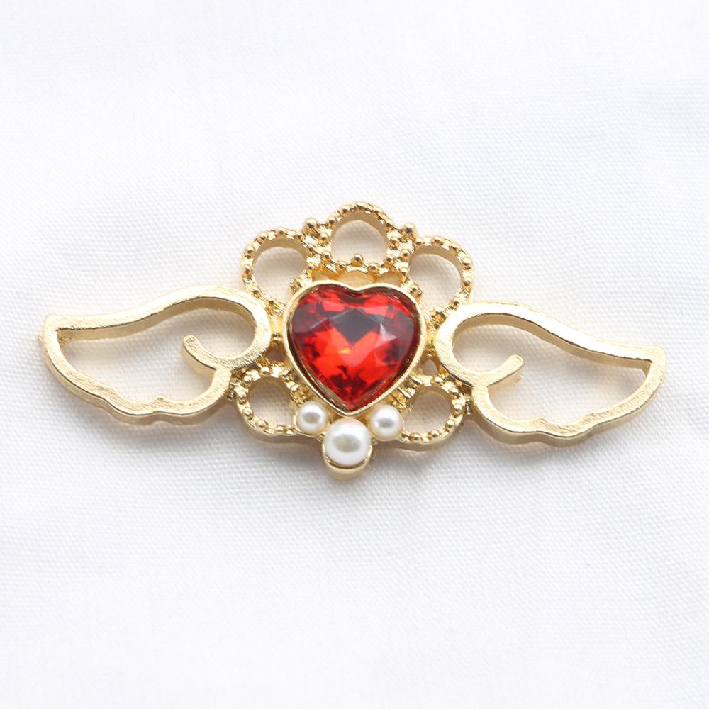 

New 10 piece 18 * 39mm Angel Love Wings Pearl Alloy Flower Plate Buckle Diy Hair Accessories Bow Gift Box Accessories
