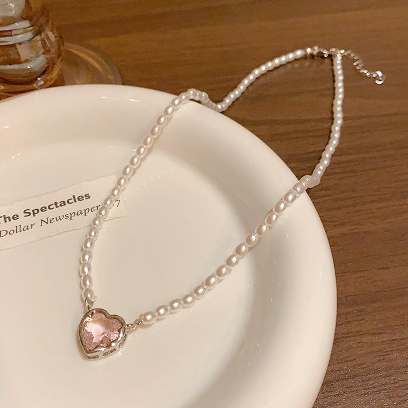 

Корейское ожерелье из барочного жемчуга высокого класса - Легкая роскошь, бисерная цепочка на ключицу для женщин