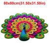 Soft Peacock Carpet Non-slip Door Gasket Portable Blanket  for Living Room Tea Table Bedside