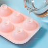 6-grids Elegant Rose Shaped Ice Cube Mold Reusable Silicone IceTray Flower Ice Ball Mold DIY Whiskey Mold for Summer Drinks 1pcs