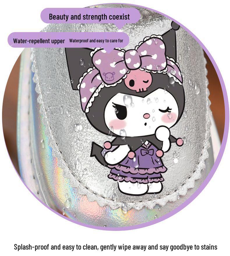 2025 Winter New Arrivals: Girls' Waterproof Snow Boots with Fleece Lining, Cartoon Design, Warm Cotton, for Little Girls