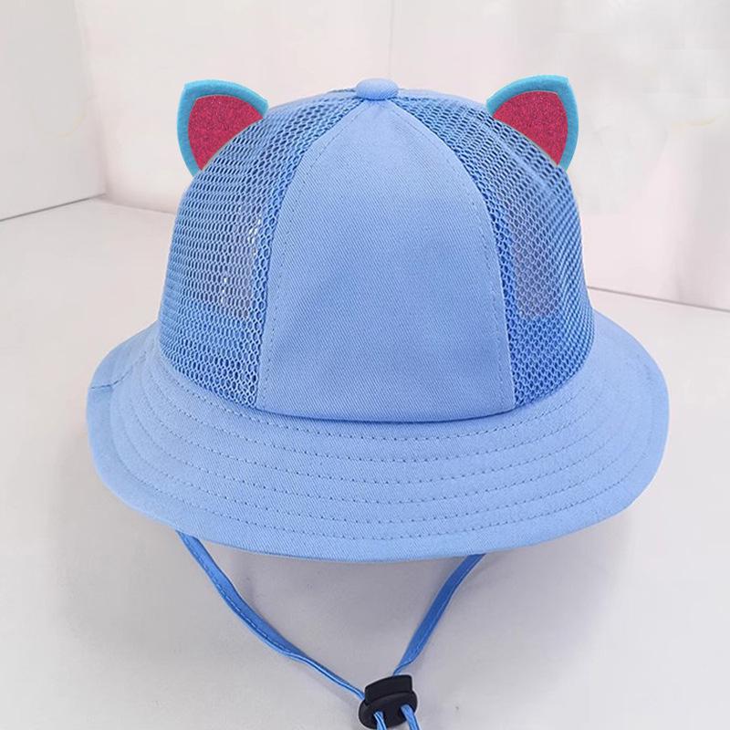 Children's Yellow Cotton Fisherman Hat with Logo for Primary Students, Kindergarten and Spring Outings