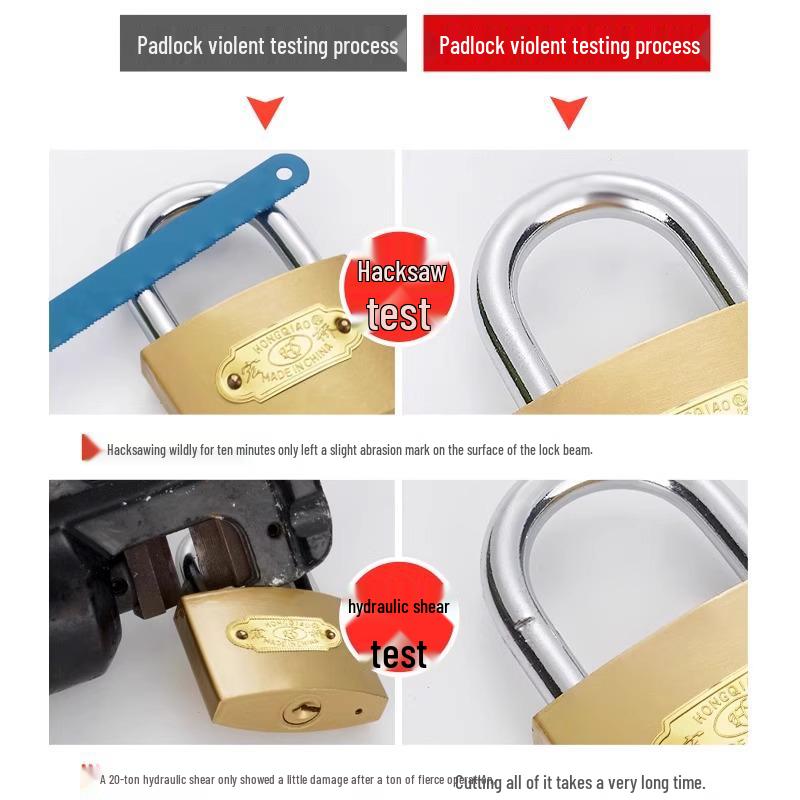 Universal Padlock: Single Key Opens Multiple Locks - Compact Copper Lock for Dormitories