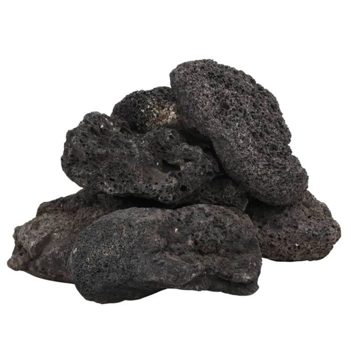 Roches volcaniques - vidaXL - 25 kg - Noir - 10-30 cm - Décoration aquarium