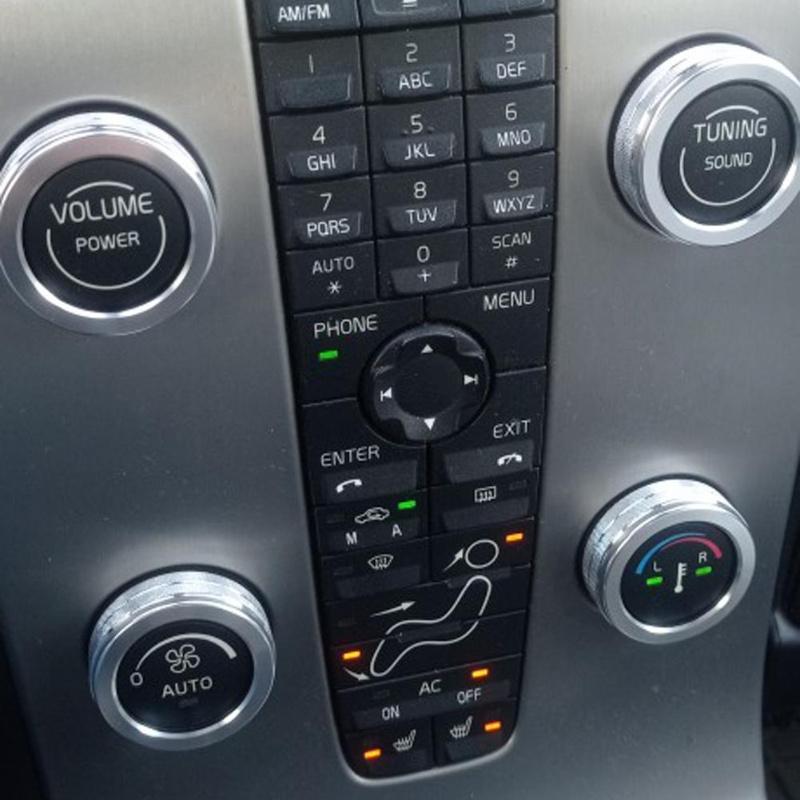 4ks Hliníková slitina Auto Klimatizace Hlasitost Přepínač Knoflík Dekorativní Kroužek Nálepky pro Volvo S60 V60 XC60 S80 V40 Příslušenství