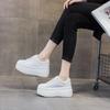 Fashion Leather Women's Casual Shoes Super Thick 8 Cm Fashion Sneakers Thick Spring Apartment Women's Shoes
