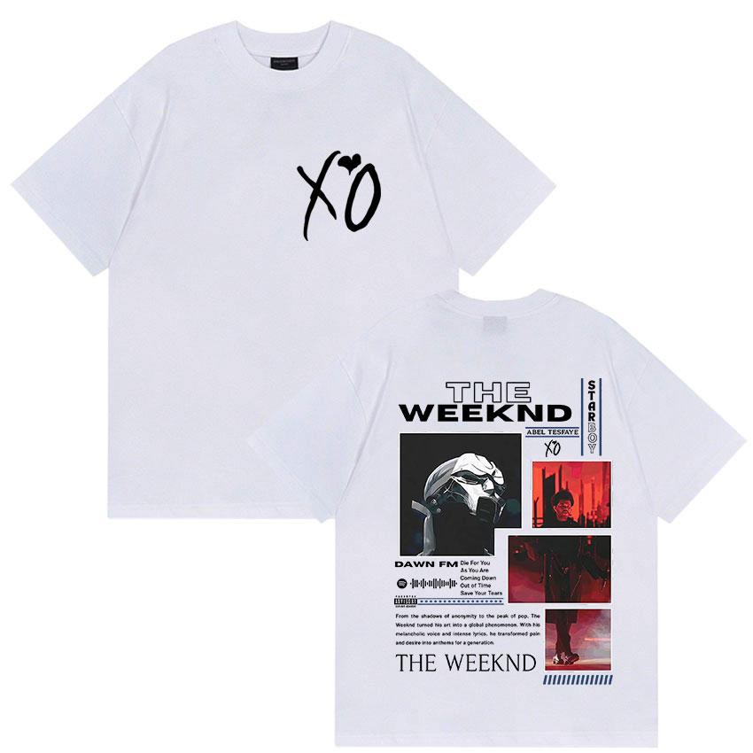 THE WEEKND STARBOY Xo Album 2025 Vară Grafică 100% Bumbac Imprimat Tricou Bărbați Fani Pop Hip Hop Unisex Retro Supradimensionat