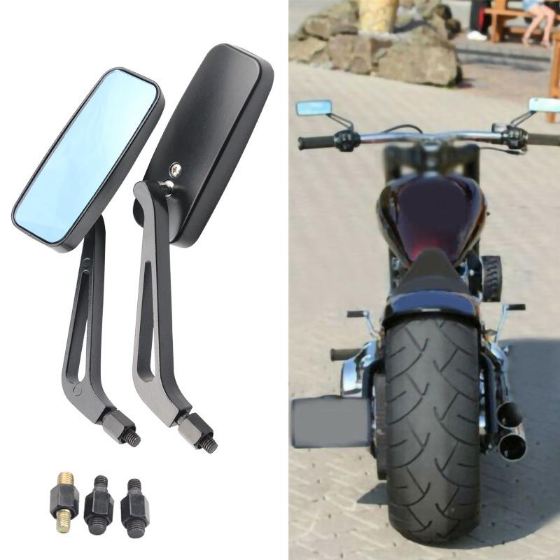 Adjustable Side Mirror Anti-Glare Motorcycle Rearview Mirror Will Fit Any Motorcycle, Street Bikes, Chopper, Cruiser, Bobber Etc