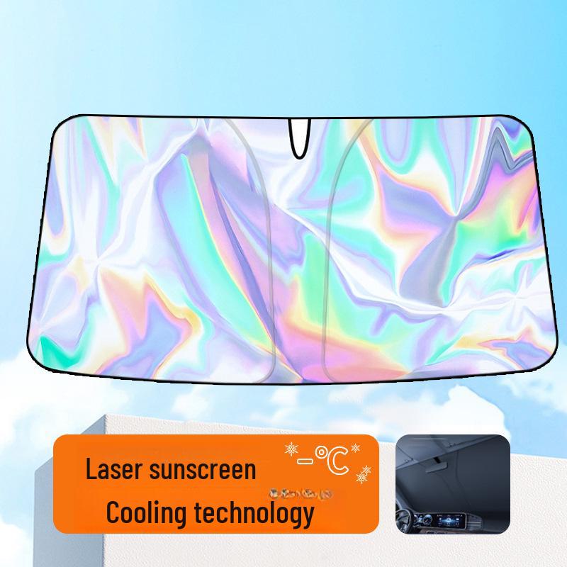 Laser Car Sunshade Privacy Curtain: Heat Insulation & Sun Protection for Front Windshield