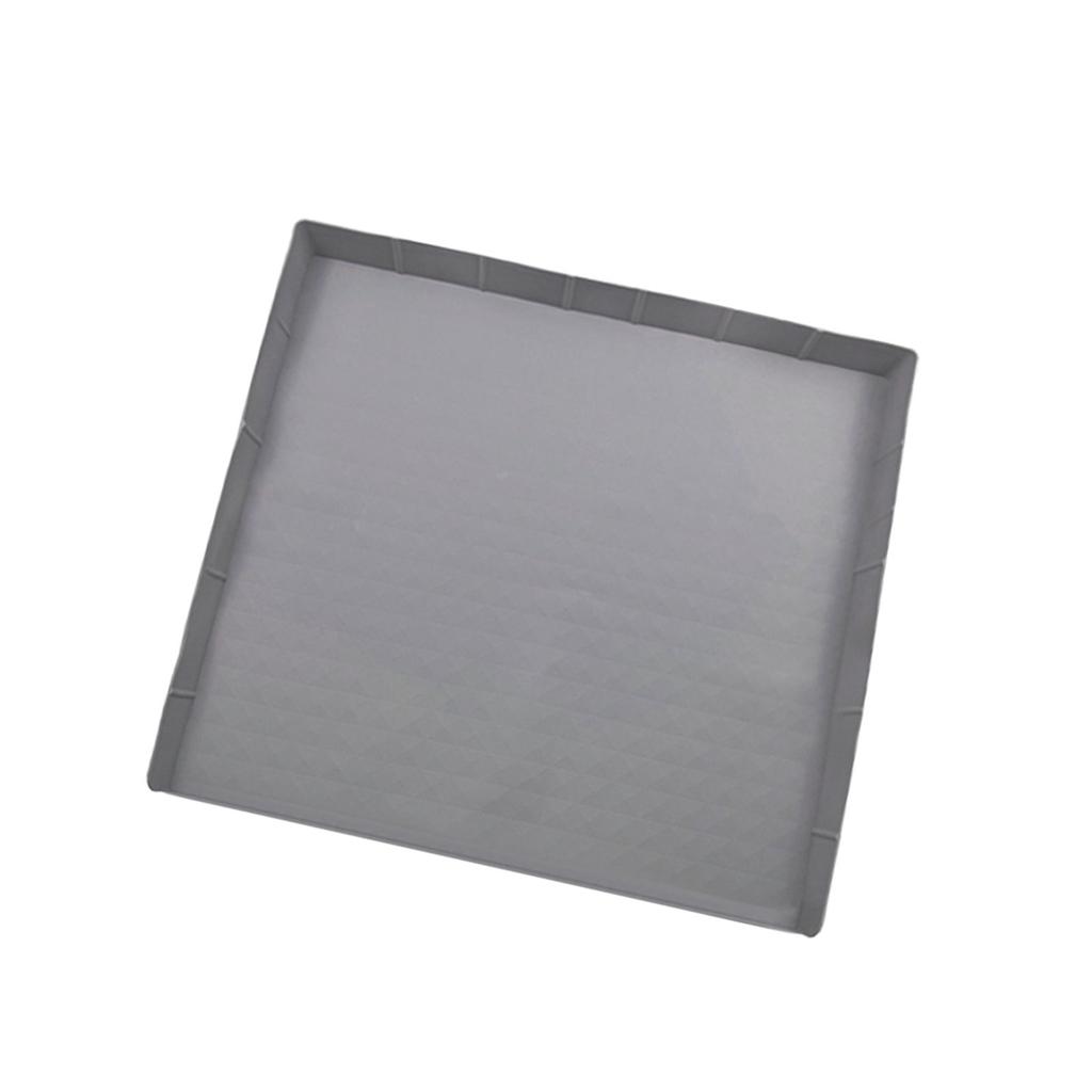 Malá podložka do lednice silikonová 23,62x23,62 palce omyvatelná odkapávací podložka se zvýšeným okrajem ochranné podložky pro snadné čištění