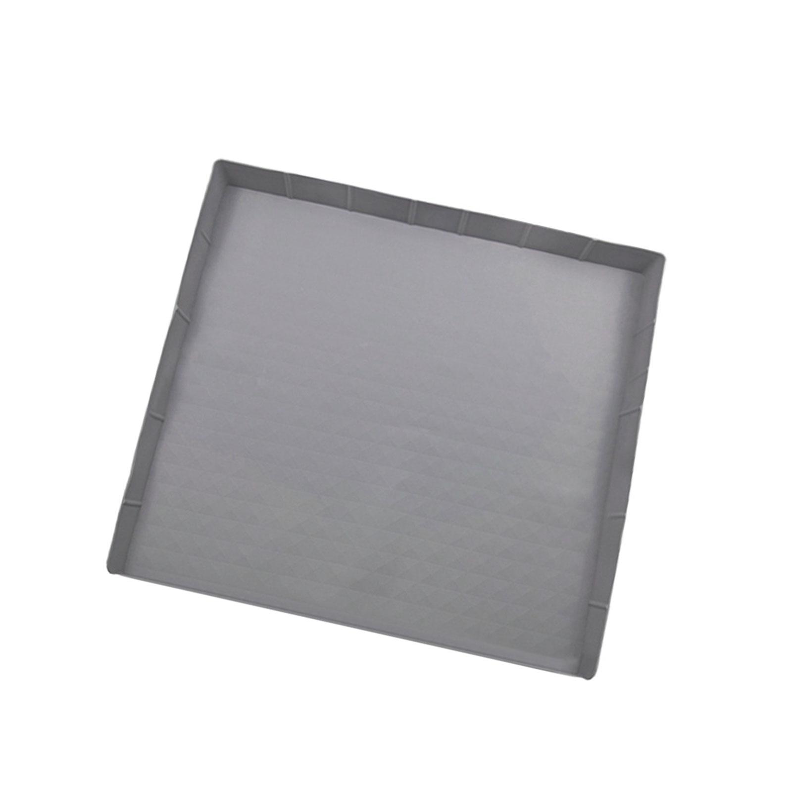 

Маленький коврик из силикона для холодильника 23,62x23,62 дюйма, моющийся поддон для сбора капель с приподнятым краем, защитные коврики для легкой очистки серый