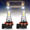 PSX24W 2504 LED Fog Light Bulbs or DRL, 4000LM Super Bright 6000K Xenon White, 12276 Fog Lights Bulb Replacement for Cars, Play and Plug (Pack of 2)