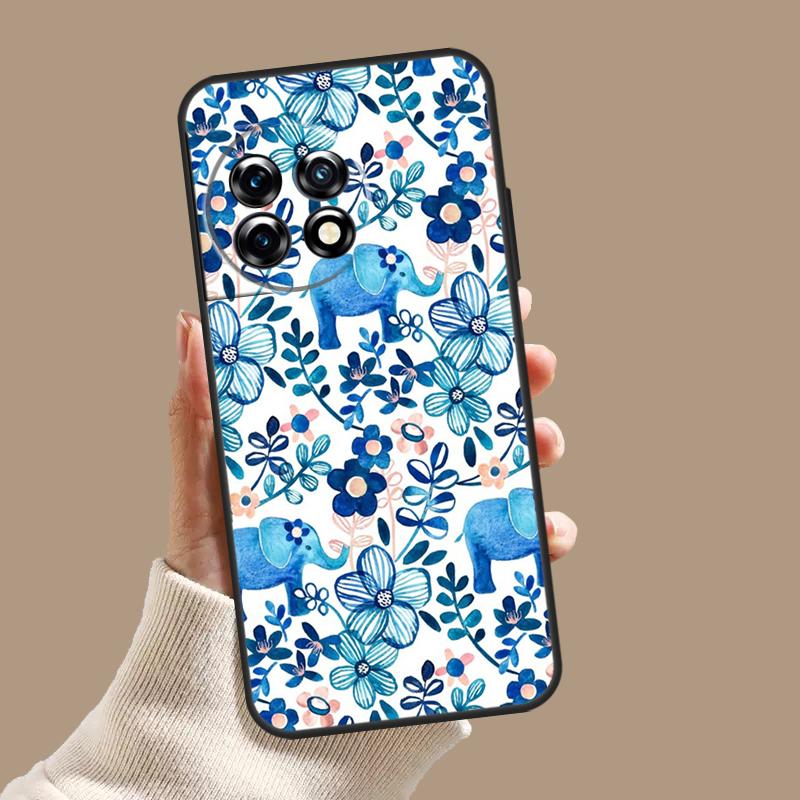 Cute Elephant Case For OnePlus Nord CE 3 Lite CE4 2 2T N10 N20 N30 OnePlus 12 11 9 10 Pro 8T 10T 12R Cover