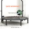 48" Foldable Mini Fitness Trampoline, with Adjustable Foam Handle, Orange